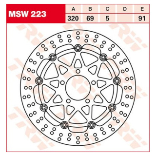 Bremsscheibe schwimmend MSW223 für Suzuki Motorrad