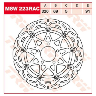 Bremsscheibe schwimmend MSW223RAC für Suzuki Motorrad