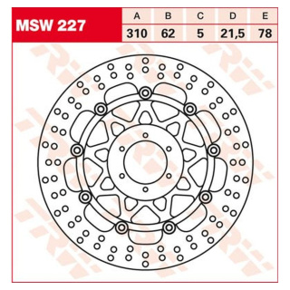Bremsscheibe schwimmend MSW227 für Honda Motorrad