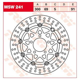 Bremsscheibe schwimmend MSW241 für Suzuki Motorrad