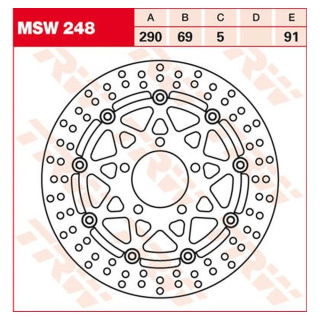 Bremsscheibe schwimmend MSW248 für Suzuki Motorrad