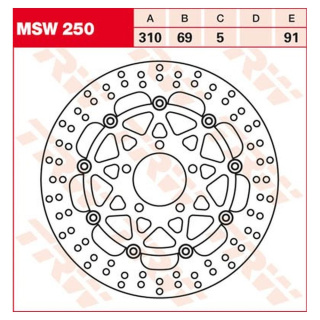 Bremsscheibe schwimmend MSW250 für Suzuki Motorrad