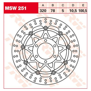 Bremsscheibe schwimmend MSW251 für Triumph Motorrad
