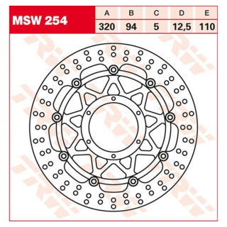 Bremsscheibe schwimmend MSW254 für Honda Motorrad