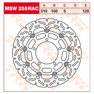 Bremsscheibe schwimmend MSW255RAC für Suzuki Motorrad
