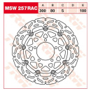 Bremsscheibe schwimmend MSW257RAC für Kawasaki Motorrad