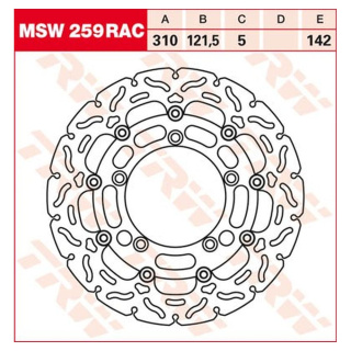 Bremsscheibe schwimmend MSW259RAC für Suzuki Motorrad
