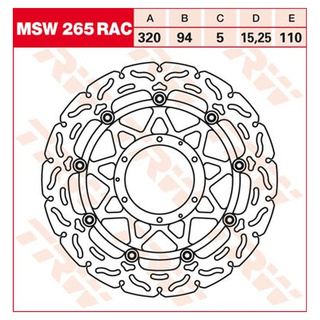 Bremsscheibe schwimmend MSW265RAC für Honda Motorrad