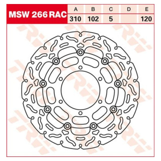 Bremsscheibe schwimmend MSW266RAC für Suzuki Motorrad