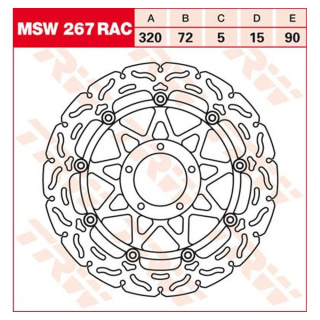 Bremsscheibe schwimmend MSW267RAC für Ducati Motorrad