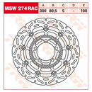 Bremsscheibe schwimmend MSW274RAC für Kawasaki Motorrad