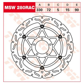 Bremsscheibe schwimmend MSW280RAC für Ducati Motorrad