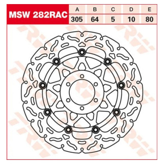 Bremsscheibe schwimmend MSW282RAC für KTM Motorrad