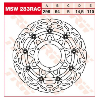 Bremsscheibe schwimmend MSW283RAC für Honda Motorrad