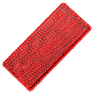 Rückstrahler Reflektor eckig rot selbstklebend 70 x 31,5mm E-geprüft