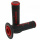 Griffgummi schwarz / rot für 7/8" 22 mm Lenker 118 mm Offroad Motorradgriffe