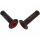 Griffgummi schwarz / rot für 7/8" 22 mm Lenker 118 mm Offroad Motorradgriffe