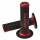 Griffgummi schwarz / rot für 7/8" 22 mm Lenker 118 mm Offroad Motorradgriffe