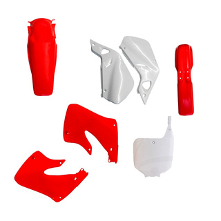 Plastiksatz rot-weiß für Honda CR 125 R 1998-99 CR 250 R 1997-99