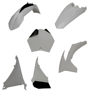 Plastiksatz weiß für KTM EXC 125 200 250 300 450 500 EXC-F 250 350 2012-13