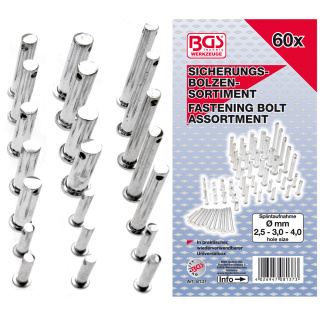 Sicherungsbolzen Sortiment 60 tlg.