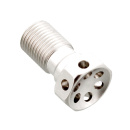 Hohlschraube einfach M10 x 1.00 Alu Racing silber