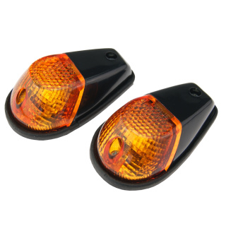 Verkleidungs- Blinker schwarz gelbes Glas 12V/21W E-geprüft Paar