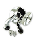 Lenkerendenspiegel Set Alu chrom Paar Arm: 128 mm...