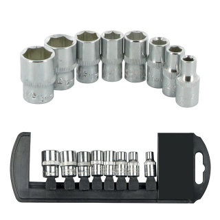 1/4-Zoll Sechskant- Steckschlüsseleinsätze metrisch 8-tlg. Satz 5-13 mm Stecknuß